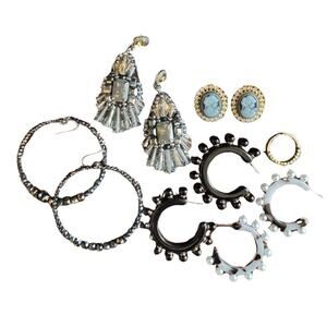 Elegant Silver and Black Jewelry Set